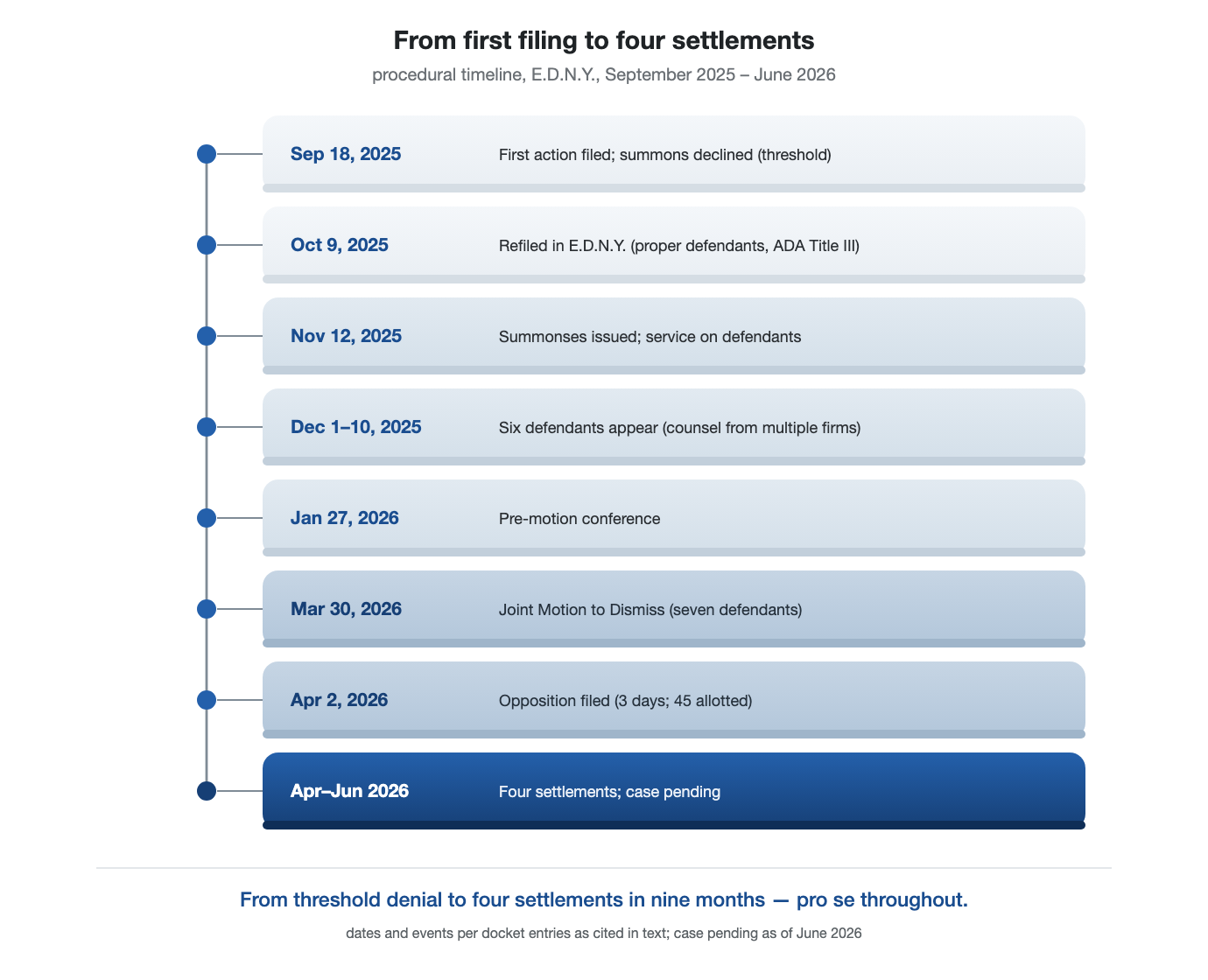 Figure 5. Procedural chronology of the case.